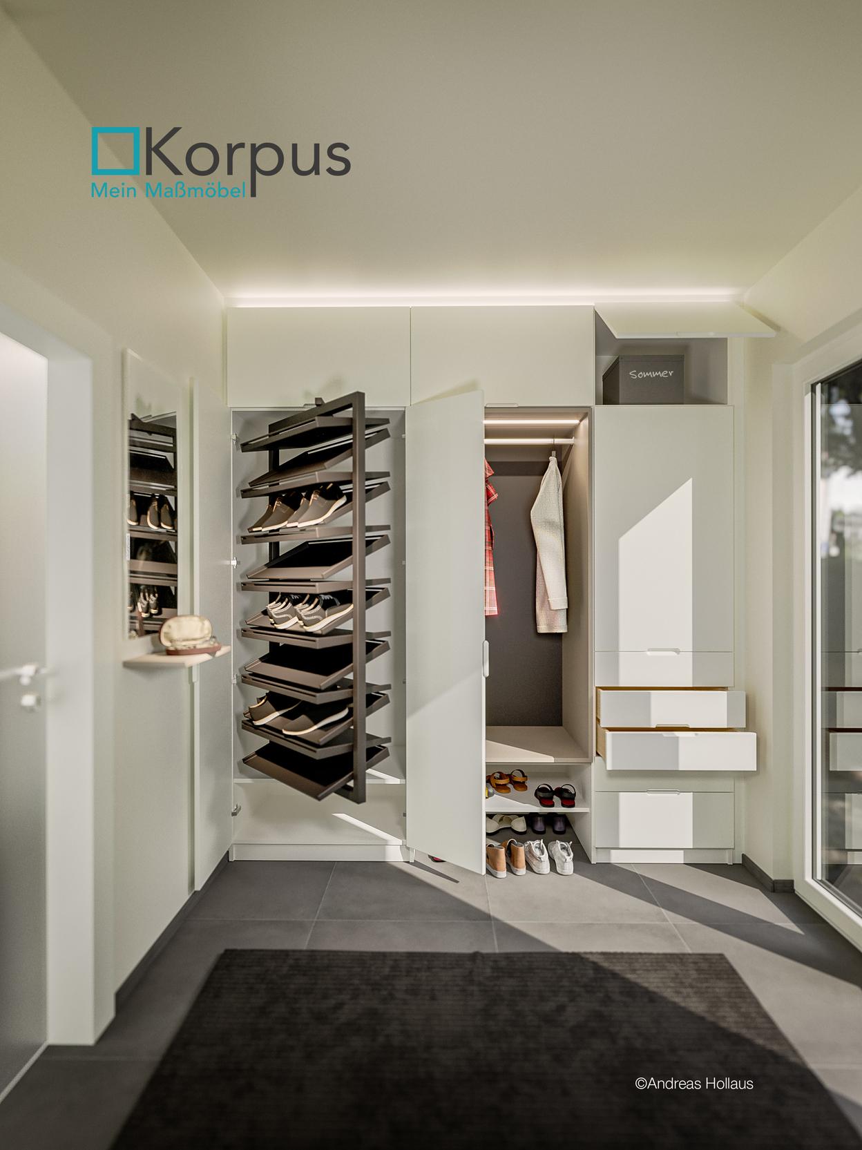 Garderobe in Weiß Korpus mein Maßmöbel Garderobe in Weiß Korpus mein Maßmöbel